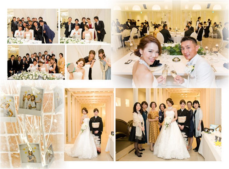 
新郎も加わり楽しい余興となりました。9頁目：結婚式アルバム