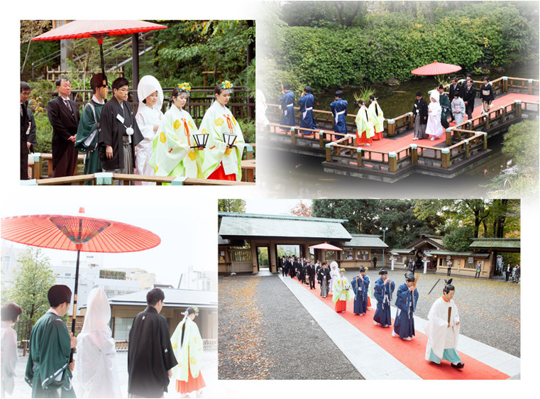 ご両親とともに鏡開きをし、たくさんのゲストに祝福を受けました。5頁目：結婚式アルバム