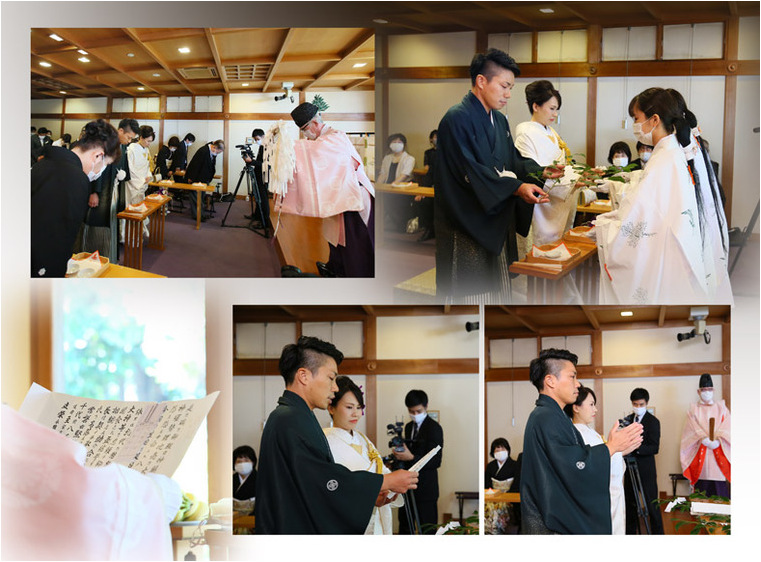 最後は感謝のお手紙で楽しい一日を締めくくりました。7頁目：結婚式アルバム