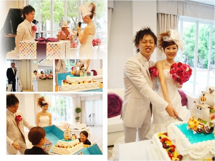 思わず新郎から笑顔がこぼれました。5頁目：結婚式アルバム