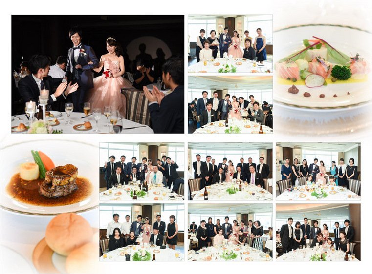 
アルバムの最後、シャッフルページには二次会のお写真も。9頁目：結婚式アルバム